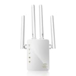 2,4G-5G trådlös Wifi Repeater, AC 1200Mbps Dual Band, 4 höga antenner, signalförstärkare, trådbunden router, [791D2AE]