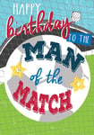 Birthday Card - Male - Football Man of the Match - Jolly Good Ling Design NEW