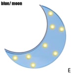 Cute 3d Led Night Light Star Moon Cloud Wall Desktop Kids Room E Blue