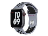 Apple 40mm Nike Sport Band - KlocKräm för smart klocka - Vanlig storlek - obsidian dimma/svart - för Watch (38 mm, 40 mm, 41 mm)
