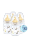 First Choice + Temperature Control 150ml Bottles with Latex Teats, 4 Pack