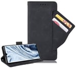 DOINK Case Compatible with Huawei Honor 50 5G | Huawei Nova 9, Premium TPU+PU Folio Multi-card Slot Wallet Cash Cover Skin Texture Flip Protective Shell - Black
