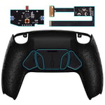 eXtremeRate Textured Black Programable RISE4 Remap Kit for PS5 Controller BDM-010 BDM-020, Upgrade Board & Redesigned Back Shell & 4 Back Buttons - Controller NOT Included