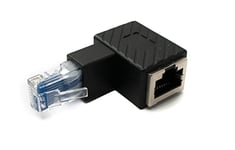 System-S Adaptateur LAN RJ45 mâle vers Femelle - Câble Ethernet - Noir