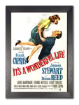 Its A Wonderful Life #2 A4 Framed Old Advert Classic Vintage American Christmas Fantasy Film Cinema Movie Star Poster Famous Picture Bedroom Artwork Print Photo Wall Decoration Reprint