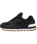 New Balance Womens 574 Sneakers in Black/Grey - Size UK 5