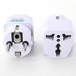 Qazwsxedc For you Universal UK US AU To EU AC Power Socket Plug Travel Charger Adapter Converter Power ConnectorXY (Color : WHITE)