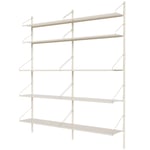 Frama Library Hylle Dobbel 160x1852 cm, Varmhvit Warm White Pulverlakkert stål