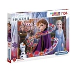 Pussel med glitter 104 Bitar - Frost Frozen II