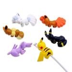 Tiny Cable Bites Protector, Cute Animal Chewers Cord Saver, Wrap Prevents Wire Breakage and Provides Strain Relief for iphone/iPad, Headphones, Mobile Phones, Adapters, USB