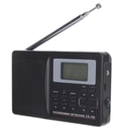 Digital Radio, Professional Mini Portable Radio FM/AM/SW/MW/LW/TV Full Band Receiver Home Using Digital Clock Radio with Earphone