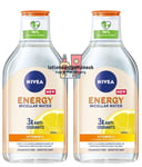 2 x Nivea ENERGY Vitamin C Micellar Water 400ml
