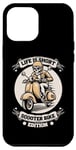 Coque pour iPhone 12 Pro Max Mobylette Squelette Moto Motard - Scooter Trotinette