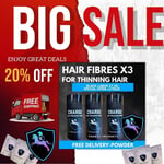 Hair Building Fibres Black 3 x 27.5G Loss Thinning Hair Thickening Fibers Powder