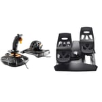 Thrustmaster T16000M FCS Hotas - Joystick and Throttle, T.A.R.G.E.T Software, PC & Thrustmaster TFRP - T. Flight Rudder Pedals (T.A.R.G.E.T Software, PC)