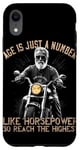 Coque pour iPhone XR L'âge est la force du cheval, design amusant de moto