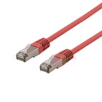 Cat6a U/FTP Nätverkskabel RJ45 röd 500MHz 0.3M