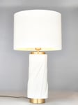 John Lewis Hotel Fan Table Lamp, White Concrete