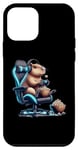 Coque pour iPhone 12 mini Capybara Popcorn Animal Manette de jeu Casque Gamer
