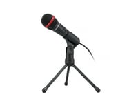 C-Tech Mic-01, Bordsmikrofon, 50 - 16000 Hz, Kardioid, Kabel, 3,5 Mm (1/8 Tum), Svart