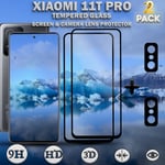 2-Pack Xiaomi 11T Pro Skärmskydd & 2-Pack linsskydd - Härdat Glas 9H - Super kvalitet 3D