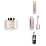 Makeup Revolution, Perfect Base Face Bundle, Conceal & Define C3 / F3 Concealer & Foundation, Translucent Loose Baking Powder and Glow Fixing Spray