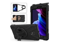 Estuff Austin - Baksidesskydd För Surfplatta - Robust - Polykarbonat, Silikon - Svart - För Samsung Galaxy Tab Active3, Tab Active5