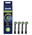 Oral B CrossAction Replacement Toothbrush Head Black Edition 4 pack New