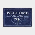 Marine Business Båtmatta Welcome On Board Blue, rektangel, 70 x 50 cm