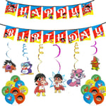 Ryan’s World Hanging Swirl Party Decorations, Ryan's World Theme Birthday Banner Balloons Whirl Streamers Hanging Swirl Ceiling Streamers Birthday Party Supplies for Kids