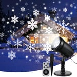 Projecteur Noel Exterieur, Lumières de projection de neige de Noël, Lampe De Projecteur De Flocon De Neige Ip65
