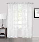Home Maison Curtain Set, White, 38x84
