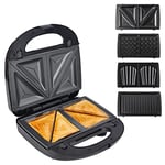 Belaco Sandwich Maker 4 in 1 Sandwich Toaster panini maker Machine Non-Stick Easy Clean triangle waffle maker and shell detachable plate Non-Stick Coating Plate skid resistant feet