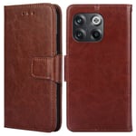OnePlus 10T 5G / Ace Pro 5G PU Leather Stand Fodral - Brun