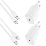 2Pack 20W Chargeur iPhone USB C Rapide, certifié Apple MFi Chargeur Apple Cable Rapide avec 2m Câble USB C pour iPhone 14 Pro Max/14/13 Mini/13 Pro Max/12 Mini/12 Pro/12 Pro Max/11/SE/XR/XS Max/iPad