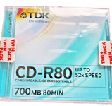 TDK CD-R 80 Minutes 700MB Discs in Jewel Cases TWIN PACK