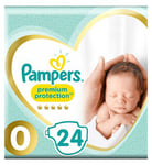 Pampers New Baby Size 0, 24 Newborn Nappies,