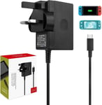 Mains Adapter Charger Plug Fast Charging Power Compatible For Nintendo Switch