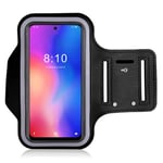 Running Armband for HOMTOM P30 Pro/UMIDIGI F1 Play Adjustable Phone Arm Case for Huawei Y7 2019 / Ulefone Armor X5 Sports Mobile Phone Bag for Outdoor Exersise Biking with Key Holder