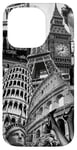Collage rétro Paris New York Londres Rome World Travel Coque pour iPhone 14 Pro