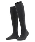 FALKE Women's Softmerino W KH Wool Cotton Long Plain 1 Pair Knee-High Socks, Grey (Anthracite Melange 3089), 7-8