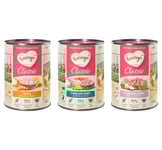 Blandat provpack: Feringa Classic Meat 6 x 400 g  Mixpack I (3 sorter): Kanin & kalkon, Fjäderfä, Lax & kalkon