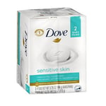 Dove Sensitive Skin Bath Bars Unscented 2/4.25 oz