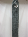 Prima Long Rubber Hot Water Bottle With Dark Grey Teddy Fleece Cover 75cm x 12cm