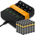 Venom AA Rechargeable Batteries & Charging Dock - Includes 20 x AA 1000mAh