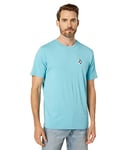 Volcom Men's Iconic Stone Pale Aqua Short Sleeve T Shirt M