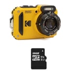 KODAK Pixpro Pack WPZ2 + 1 carte SD Kodak - Compact 16M Pixels, étanche à 15m, Anti-Choc, Video 720p, Ecran LCD 2,7 - Batterie Li-ion - Jaune - Jaune