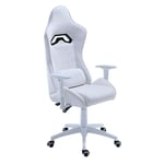 Fauteuil gamer Gus blanc pivotant inclinable gamer design 70x70x123/133 cm