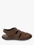 Josef Seibel Vincent Fisherman Style Leather Sandals, Dark Brown