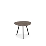 EMU - Terramare Small Coffee Table, Frame: Black, Top: Porcelain Stoneware, Emperador - Småbord & Sidobord utomhus - Alfredo Chiaramonte,Marco Marin - Svart - Metall/Sten